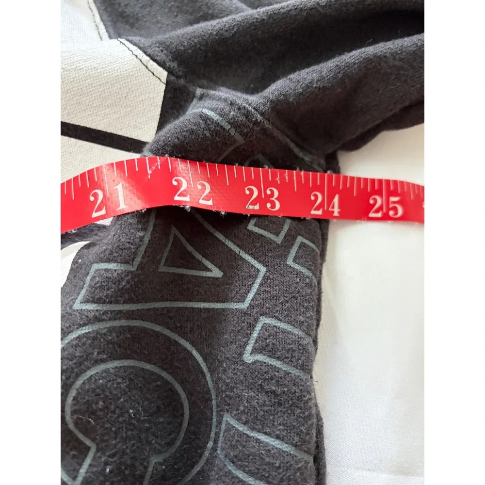 The North Face Mens Black Multi Logo Graphic Print Fleece Sweatshirt Large L